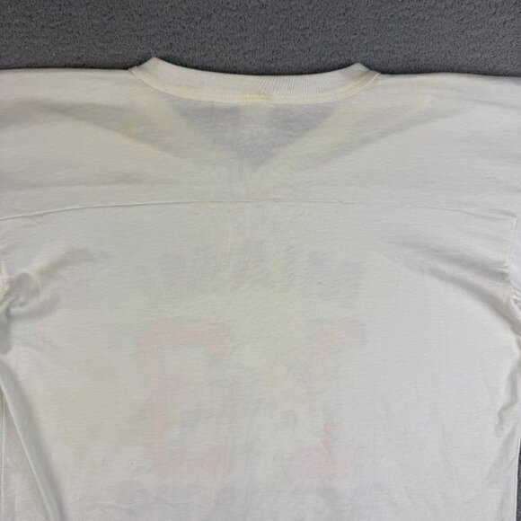 VTG Miami Dolphins Shirt Extra Large Dan Marino 80's USA Made Striped Sleeve - Picture 9 of 10